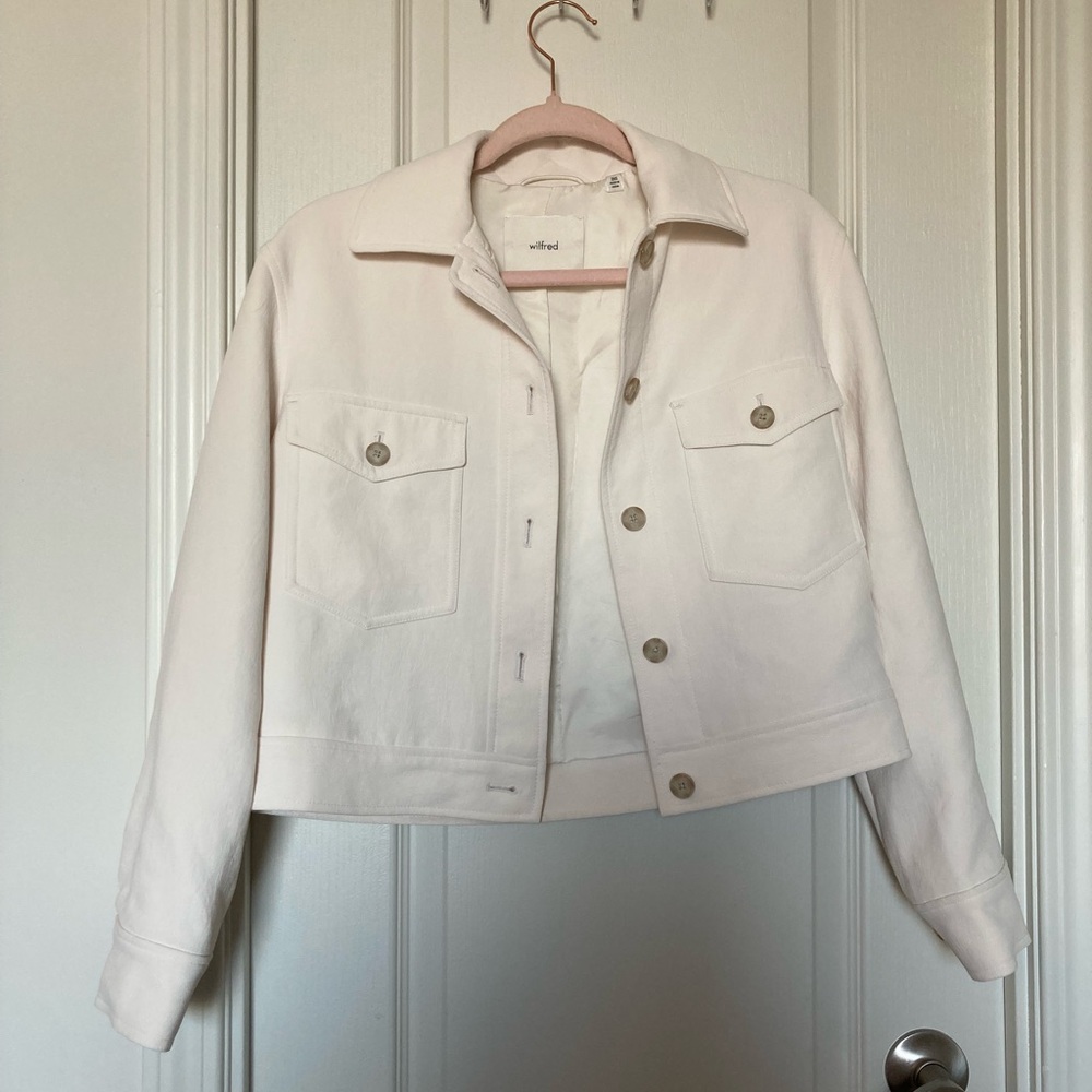 Aritzia Wilfred Autumn Linen Shirt Jacket